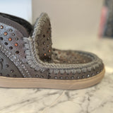 MOU Eskimo Sneaker Studs & Stitch in Dust Iron