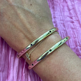 Circle Colored Stone Cuff in Sapphire and Emerald