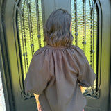 Glenda Puff Sleeve Top in Black