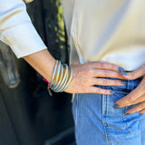 Budha Girl All Weather Serenity Prayer Bangles Set of 6 in Silver