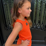Lulu Mac Youth Solid Tank Top in Orange