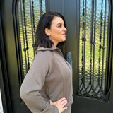 Spanx AirEssentials Half Zip in Mineral