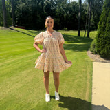 Dorris Floral Ecru Dress