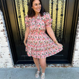 Peony Glow Dress in Pink