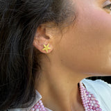 Small Gold Starfish Stud Earrings