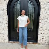 Riggs Ribbed Knit Short Sleeve Sweater