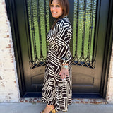 Livy Belted Dress in Black