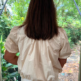 Winnie Button Top in Ecru
