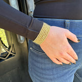 4mm Bead Stretch Bracelet in Gold