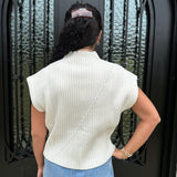 Riggs Ribbed Knit Short Sleeve Sweater