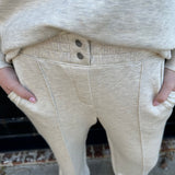 Spanx AirEssentials Brushed Slim Straight Pant in Heather Cream