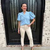 Daze Shy Girl Jeans Raw Cut in Cream