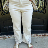 Bayeas Paris High Rise Straight Jeans in White