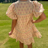 Dorris Floral Ecru Dress