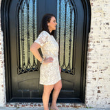 Brynn Floral Crochet Front Pocket Button Down Dress