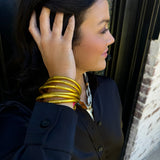 Budha Girl All Weather Serenity Prayer Bangles Set of 6 in Gold