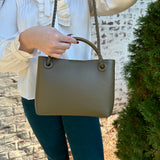 Gold Knot Braided Strap Purse in Olive