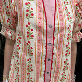 Lover Floral Button Down Top in Red