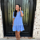 Kinsley Mini Dress in Light Blue