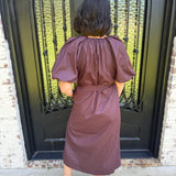 Franny Zip Up Midi in Plum