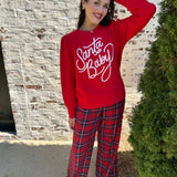 Z Supply Hangout River Plaid Pajama Pants in Red