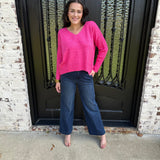 Clarette Sweater in Hot Pink