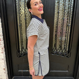 In My Errands Set in Navy and White