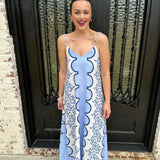 Lavi Patricia Lucite Strap Maxi in Blue