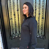 Spanx AirEssentials Brushed Half Zip in Black