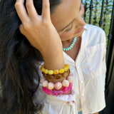 Set of 4 Multi Shape Acrylic Bracelets
