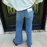 Bayeas New York Mid Rise Wide Leg Jean in Trappist