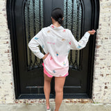 Embroidered Gauze Button Up Swim Coverup