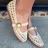 Steve Madden Melody Ballet Flats in Natural Raffia