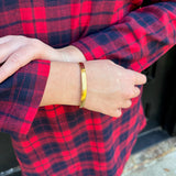 Smallest Matte Bangle in Gold