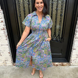 Clara Floral Midi Dress in Regular & PLUS SIZES