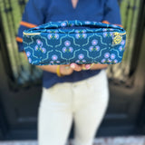 Mary Square Kiss and Makeup Mini Bag in Pink Floral and Venice Vines