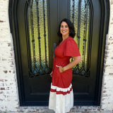 Brenda Midi Dress in Rust