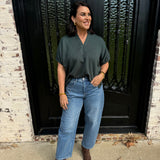 Pearla Top in Forest Green