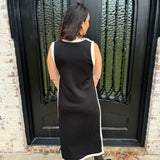 Two Tone Natalia Maxi Dress in Black