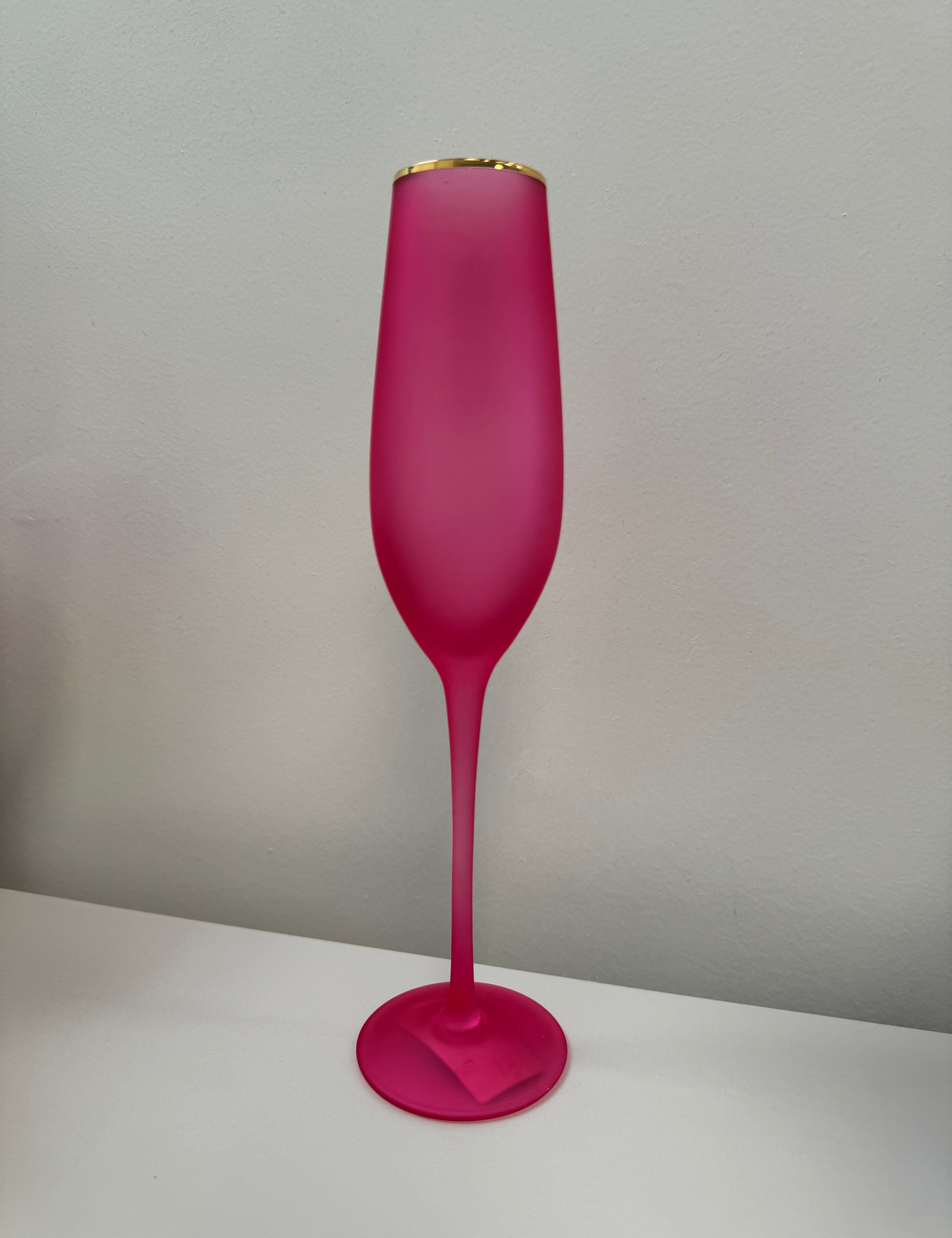 180 Degrees Frosted Flute Champagne Glasses