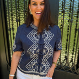 Melissa Nepton Nina Blouse in Navy