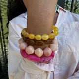 Set of 4 Multi Shape Acrylic Bracelets