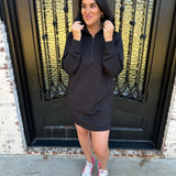 Spanx AirEssentials Half Zip Dress in Black