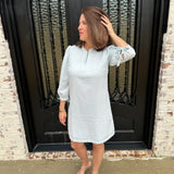 Lainey Sunshower Dress in Seersucker Seafoam