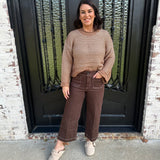 Pasquette Sweater in Mocha Stripe