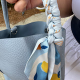 The Leather Bucket Bag in Blue
