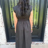 Gynn Zip Up Midi in Black