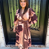Ally Dress in Brown