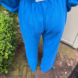 Lulu Mac Terry Cloth Pant in Bright Blue