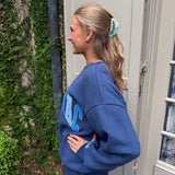 LULU MAC Navy Multi Stitch Sweatshirt